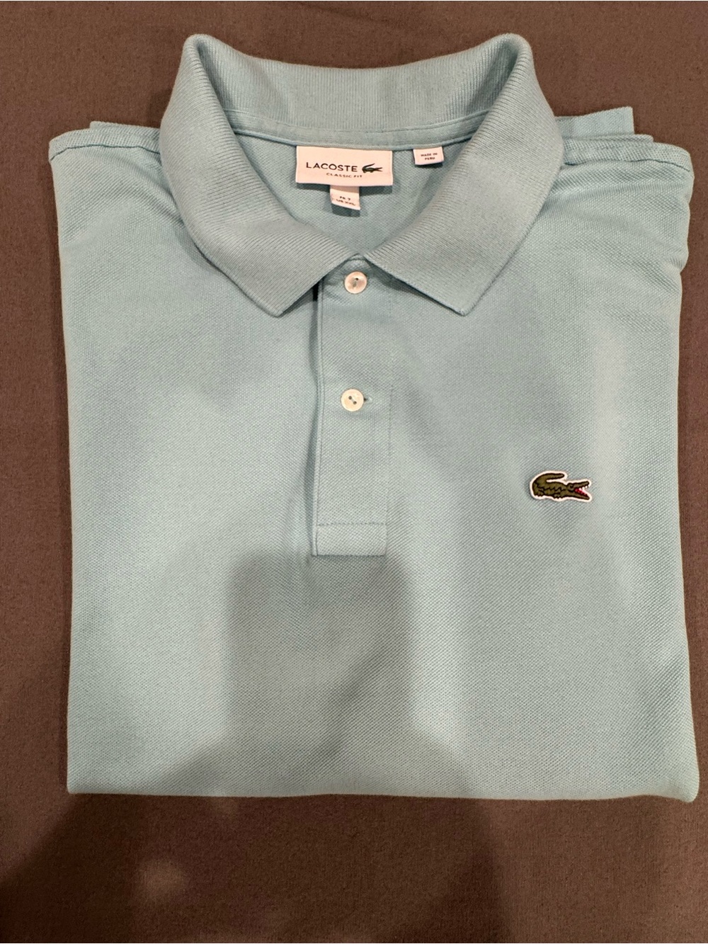 Lacoste Men's Polo Shirt in Pale Blue with Crocodile Logo Preppy Casual XXL